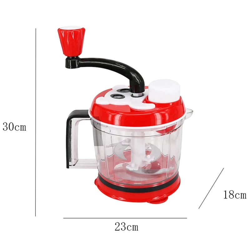 1.5L Kitchen Manual Cutting Machine Mixer Hand-Cranked Meat Pepper Grinder Vegetable Chopper Machine Meat Grinder Stainless St