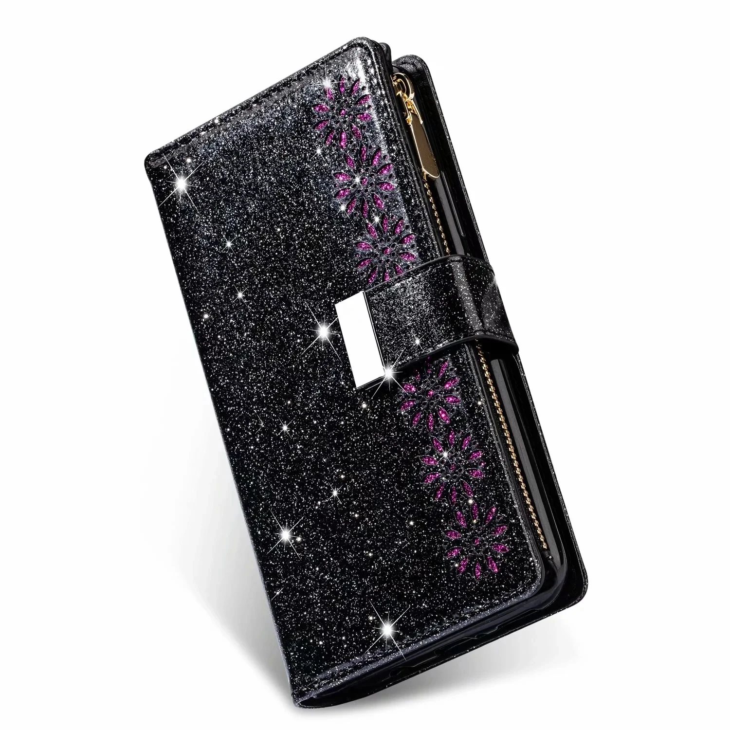 Custodia a portafoglio lucida per Samsung Galaxy A12 A10 A40 A50 A51 A71 A41 A5 A6 A7 J3 J5 J6 J7 M11 M21 M31 M51 Fonda Proteggi_voghion.com