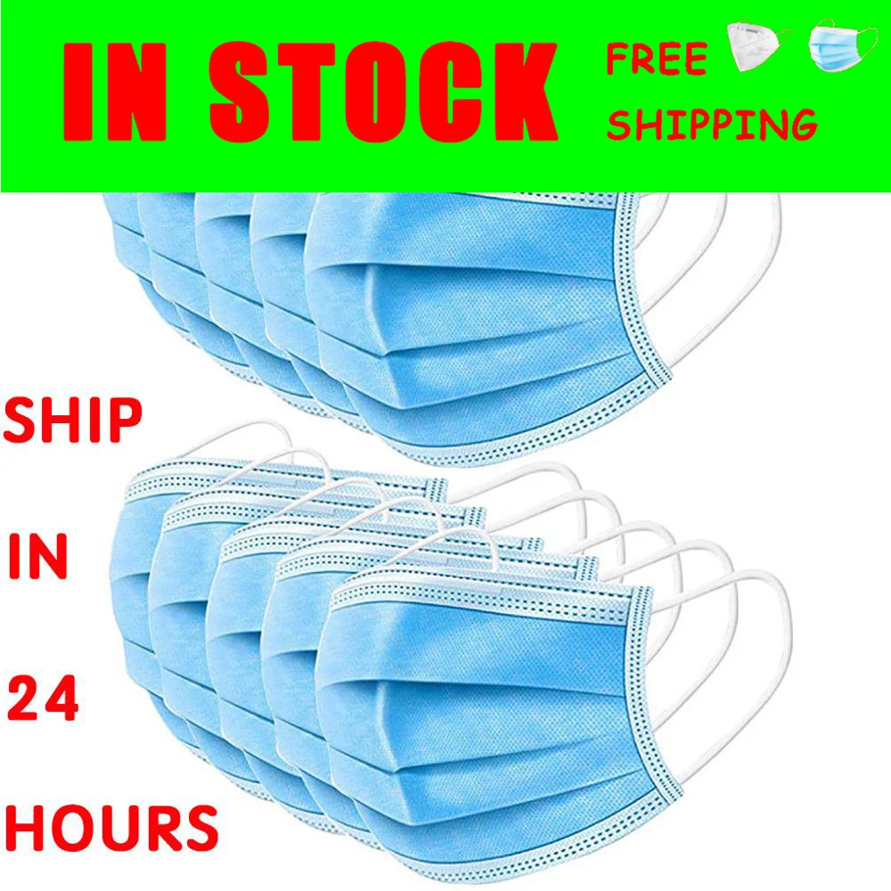

Protection Unisex Masque Disposable Non Woven Masks 3 Layer Filter Anti Dust Nose Mouth Face Mask