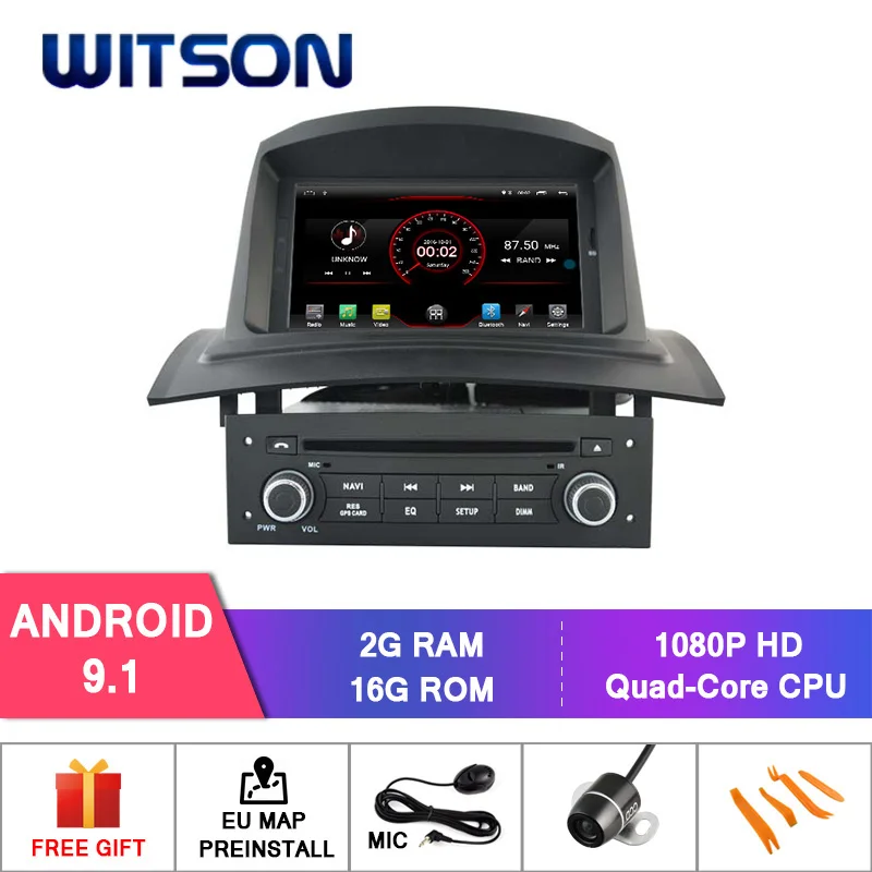 WITSON Android 9,0 ips HD экран для RENAULT MEGANE II автомобильный DVD gps радио 4 ГБ ОЗУ+ 64 Гб флэш 8 Восьмиядерный+ DVR/wifi+ DSP+ DAB+ OBD - Цвет: AC8227L Android 9.0