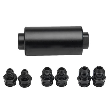 

Car Modified Universal 60MM Fuel Filter Oil Filter AN6 / 8/10 Connector Fuel Filter