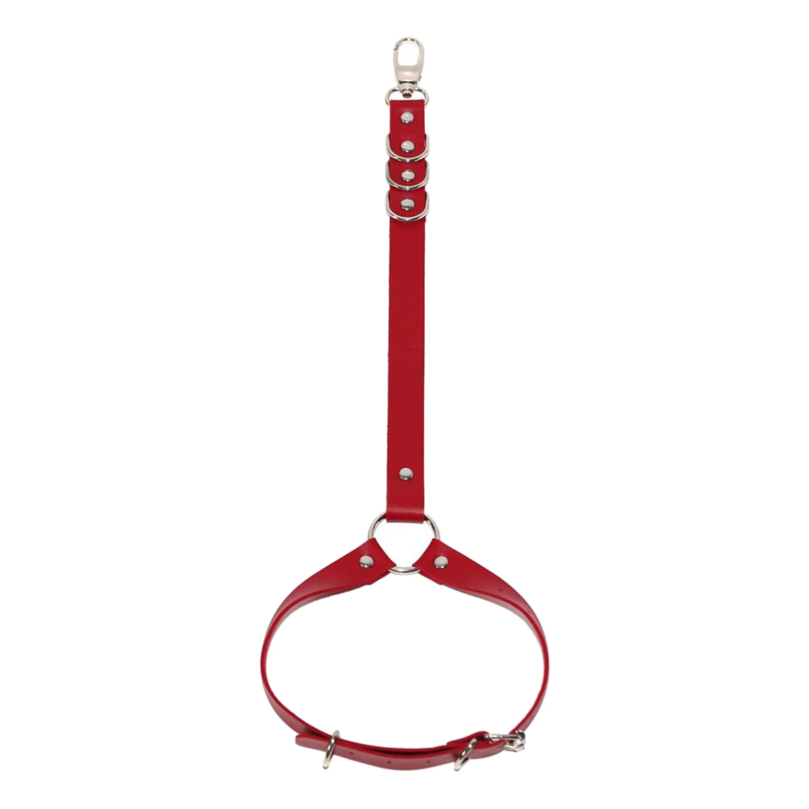 Gothic Women Adjustable Leg Garter Leather & Alloy Punk Harness Thigh  Belt