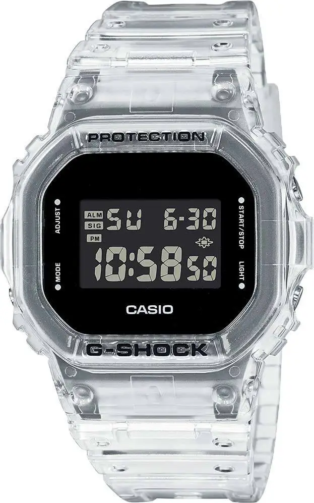 Японские наручные часы Casio G-SHOCK DW-5600SKE-7ER с хронографом | Наручные