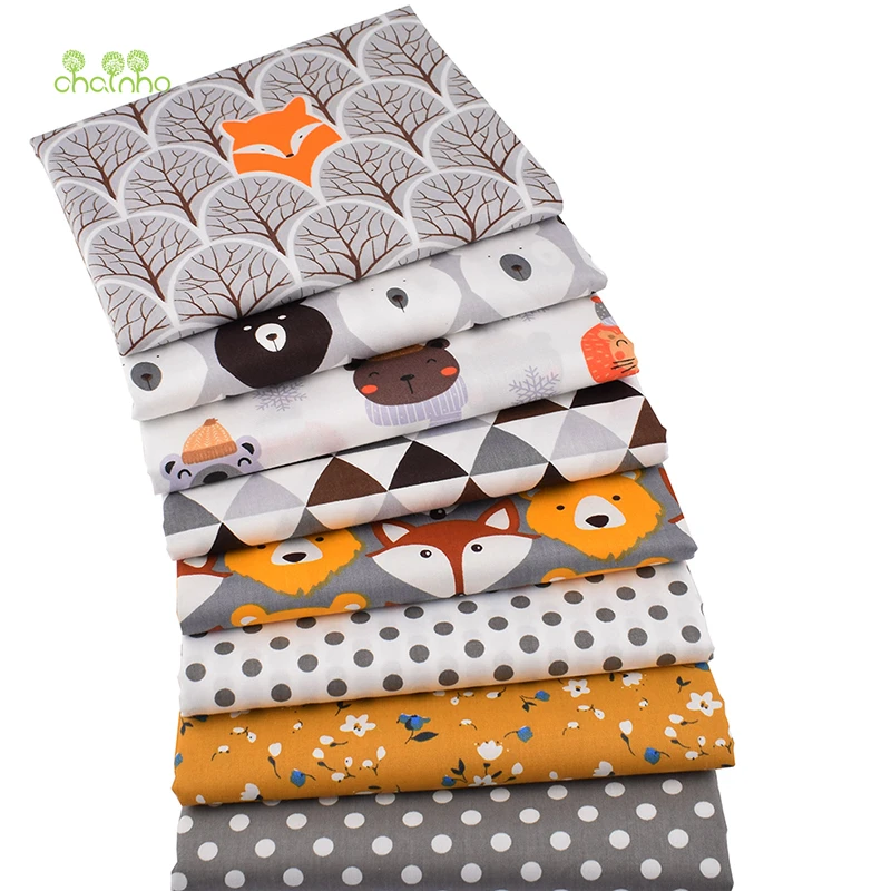 Chainho, Jungle animals Series, печатная саржевая хлопковая ткань, для поделок шитья, простыня для детей и малышей, подушка, материал, полметра