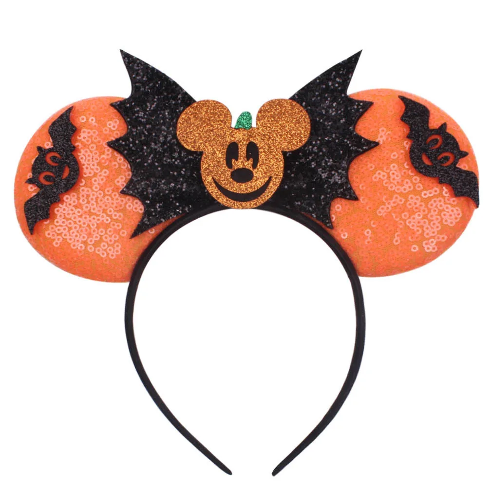 ディズニーミッキーハロウィンフェスティバルコスプレ女性ガールの3 3 マウス耳スパンコールヘアバンド手作りdiyヘアアクセサリー帽子 Kids Baby Accessories Aliexpress
