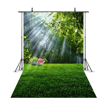 

Spring Scenery Background for Photo Studio Sunshine Easter View Green Grass Photography Backdrop Photophone Photocall
