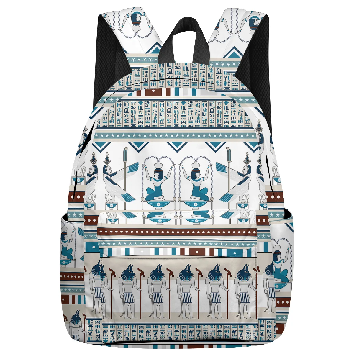 

WHEREISART Hieroglyphic Carvings Ancient Egyptian Temple Backpacks Internal Frame Backpacks Soft And Comfortable Laptop Backpack