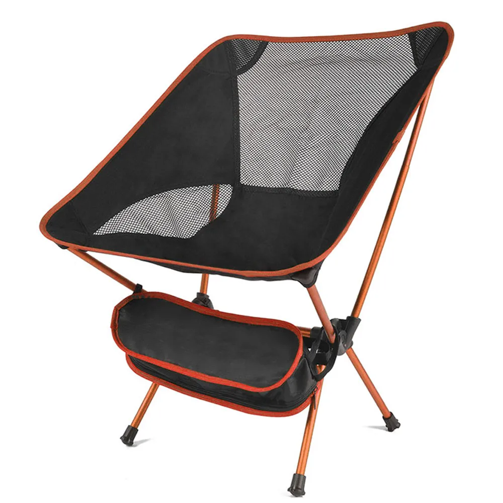 orange Folding Stool Folding Chair Oxford Cloth Aluminum Alloy Picnic Hiking Camping Chair Small Bench Outdoor Travel 3color Seat - Цвет: orange