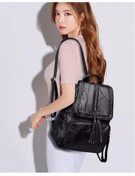 

2020 new backpack women's soft leather luxury leisure travel fashion backpack ladies