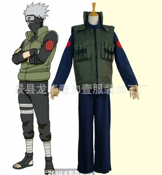 

2020 New Fashion Anime cosplay Naruto Cosplay Costumes Hatake Kakashi Clothes high quality set custom made size
