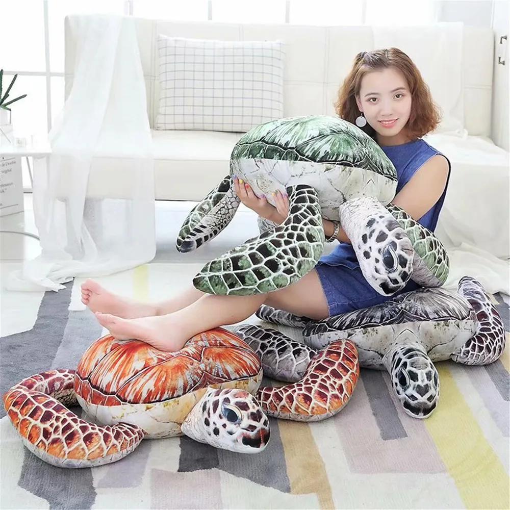 

Creative Model Turtle Plush Toys Large Size Turtle Pillow Aquarium Decoration Furnishings Gift Doll