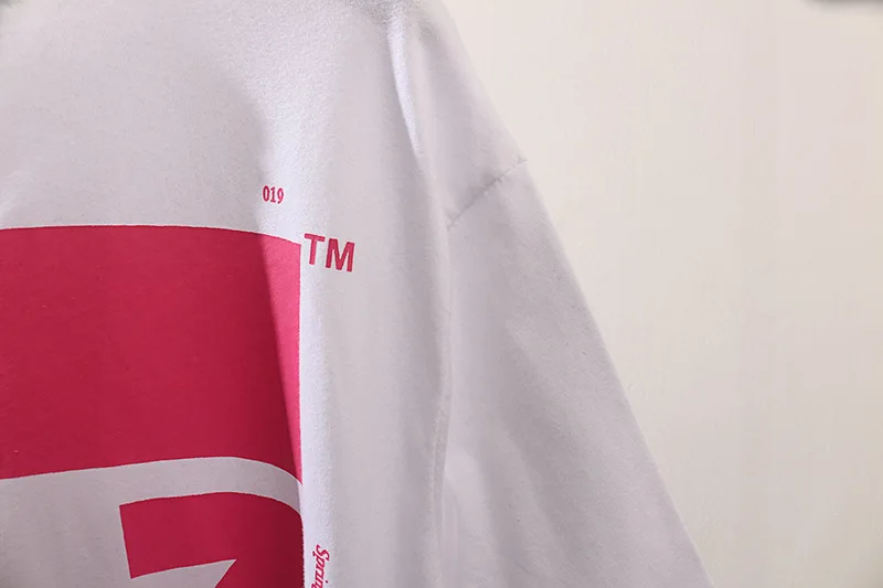 OFF-WHITE Симпсон тонкая хлопковая летняя парная футболка с короткими рукавами и рисунком