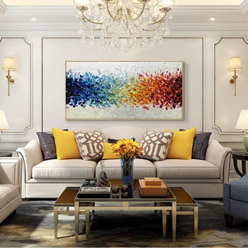 

Hand-Painted Knife Gold Tree Oil Painting On Canvas Large Palette 3D Paintings For Living Room Modern Abstract Wall Art No Frame