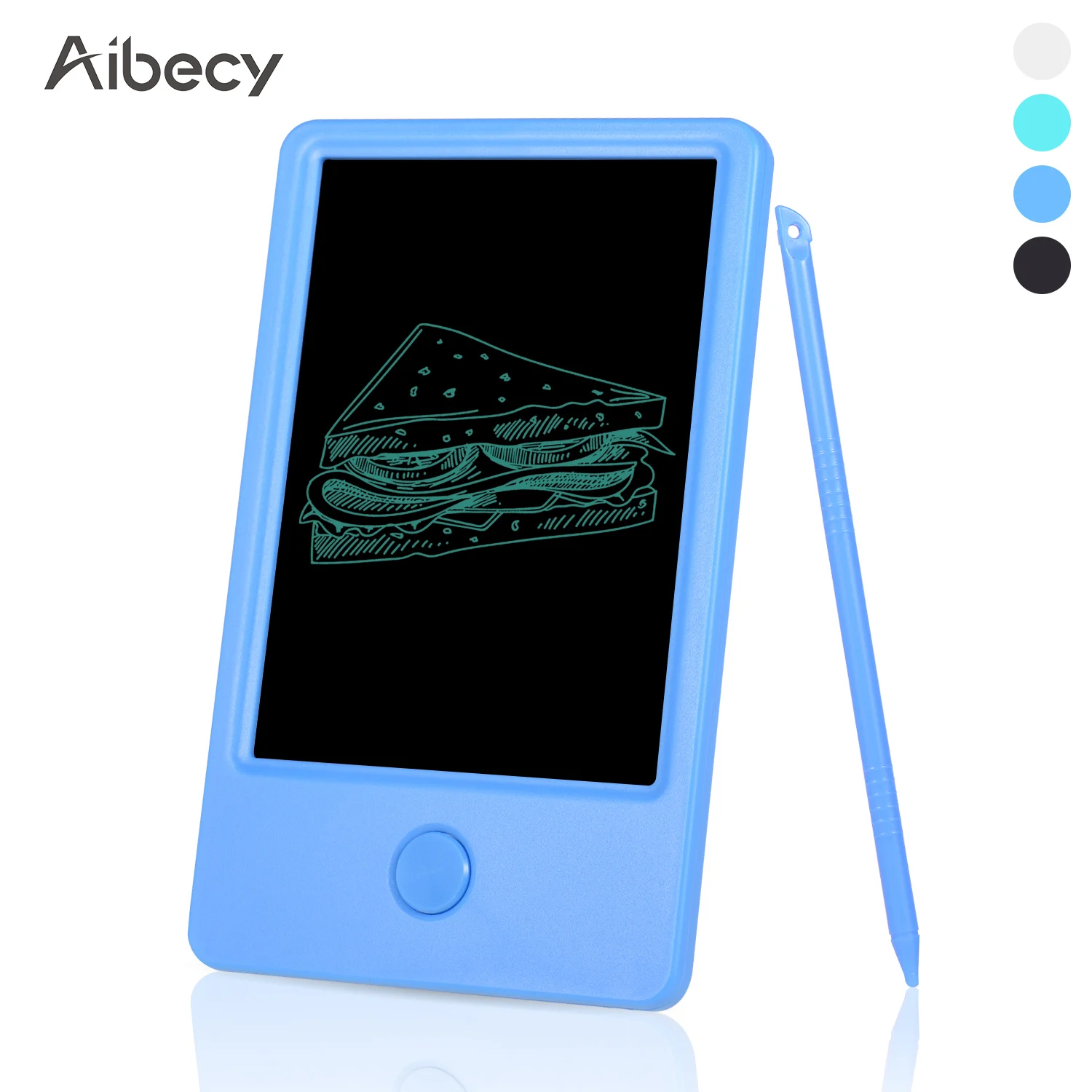 Aibecy Мини карманный 4,5 дюймовый ЖК-планшет для письма электронная графическая доска для рисования блокнот для рукописного ввода со стилусом и кнопкой стирания