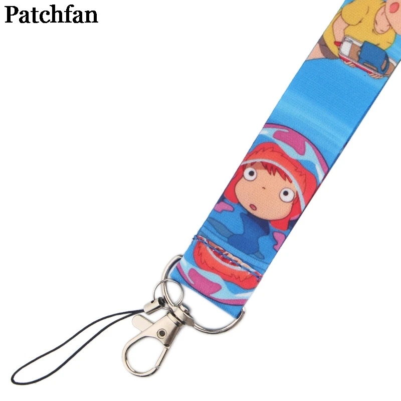 Patchfan Ponyo на скале ремешки для ключей мобильного телефона ремни Ожерелье держатели карт тесьма ленты брелок на веревке A2357