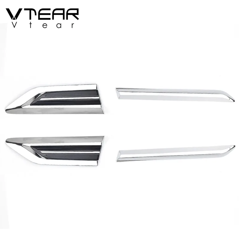Серебристый Vtear для VW Tiguan MK2 тигуан аксессуары 4 движения эмблема Оригинальная дверь боковая эмблема ABS наклейка внешняя отделка автомобиля Стайлинг,автотовары - Цвет: Серебристый