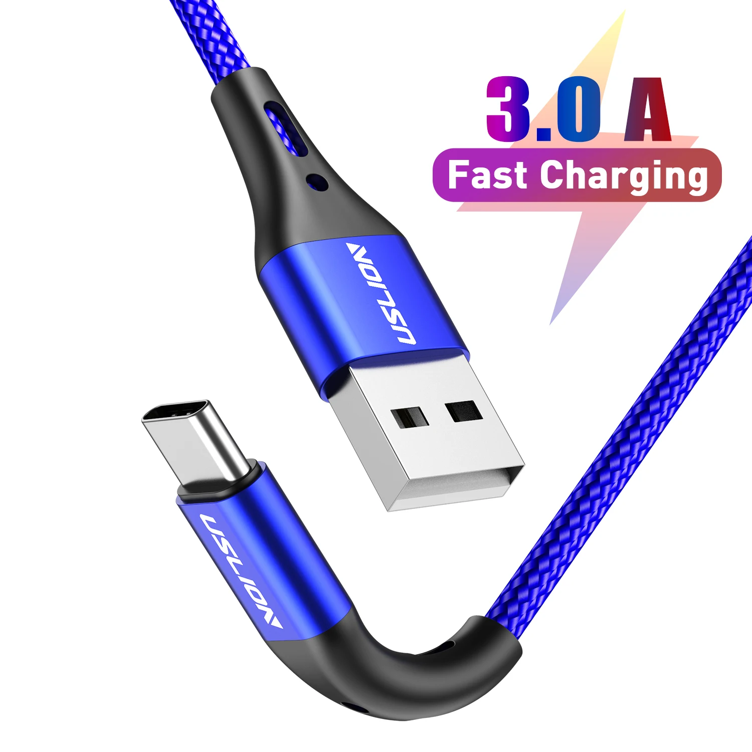 Usb кабель USLION 3A Type C для быстрой зарядки и передачи данных Samsung S10 S9|Кабели