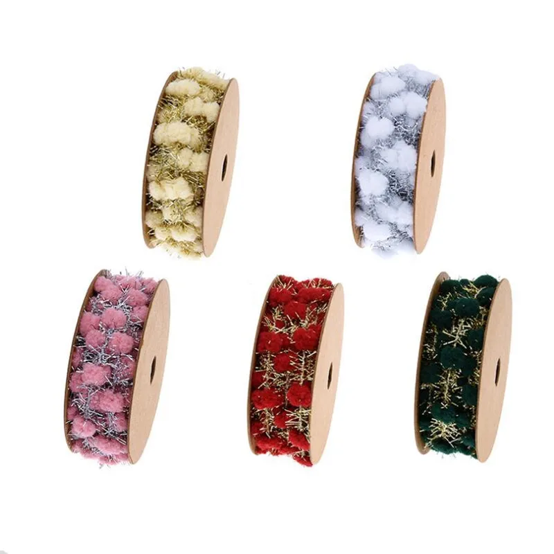 3 м блестящая цветная луковая лента Блестящий помпон шар Рождественский Декор