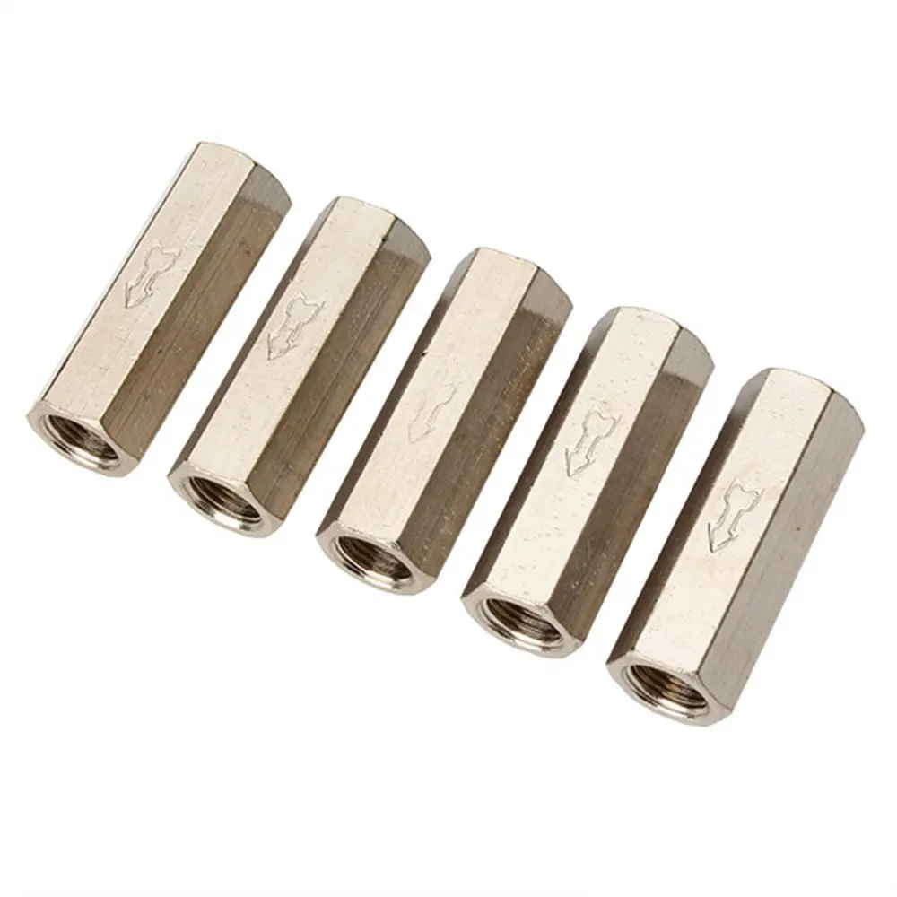 

1/8" BSPP Female Full Ports One Way Air Check Valve Oil Water Non-return Valve Pack of 5