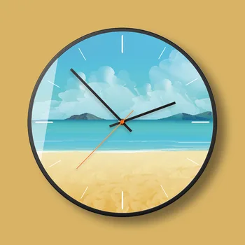 

Europe Brief Wall Clock Small Fresh Japanese Clock Living Room Clock Art Decoration Clock Silent Hanging Bedroom Decor W