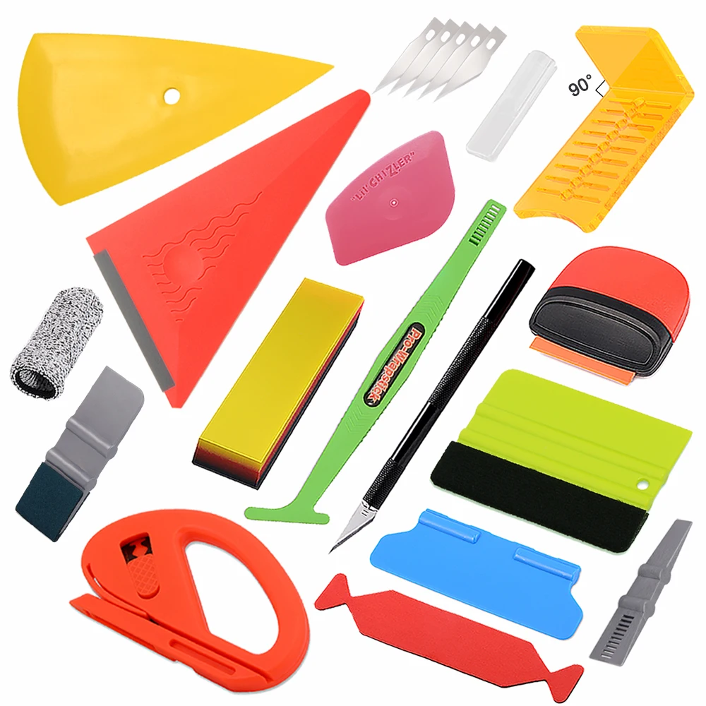 Ehdis Kit Di Strumenti Per La Colorazione Delle Finestre Per Auto Pellicola Adesiva In Fibra Di Carbonio Vinile Tergipavimento Ppf Raschietto Adesivi 