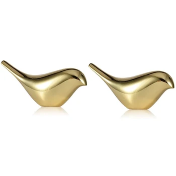 

Golden Exquisite Modern Style Home Decor Birds Art Metal Bird Decorations Bird Sculptures and Statues and Figurines Originality