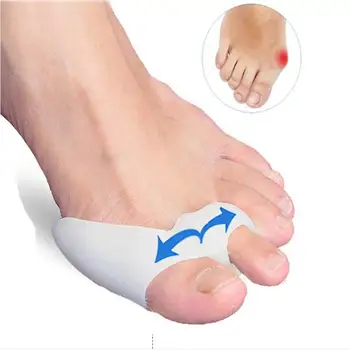 

2Pcs Silicone Toes Separator Bunion Bone Ectropion Adjuster Toes Outer Appliance Foot Care Tools Hallux Valgus Corrector