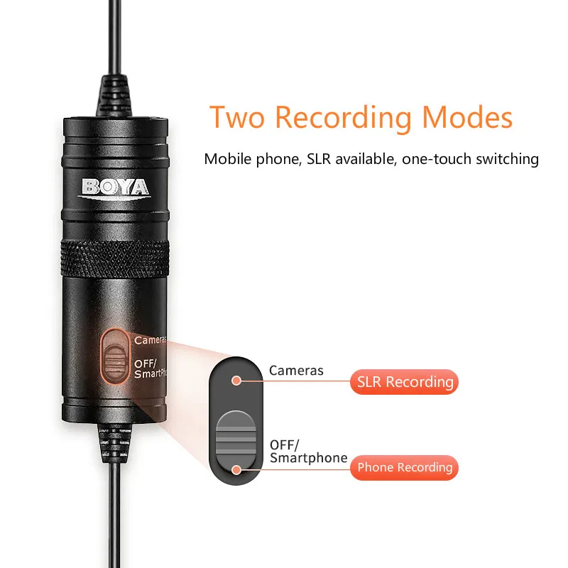 BOYA BY M1 / M1DM 3 5 мм Lavalier конденсаторный микрофон с ветровым стеклом для смартфонов Dslr