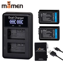 2 шт. 2100 мАч перезаряжаемый NP-FW50 NP FW50 npfw50 np fw50 np-fw50 батарея для цифровой камеры+ ЖК USB двойное зарядное устройство для sony NEX-3 a7R Alpha a6500 a6300 a6000 a5000 a3000 Аккумулятор камеры