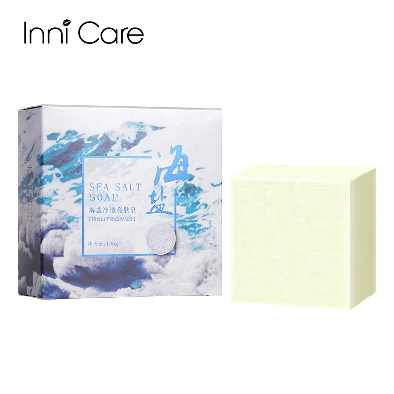 

Sea Salt Facial Soap Face Wash Deep Cleansing Oil Control Moisturizing Goat's Milk Oil Handmade Soap Face Skin Care