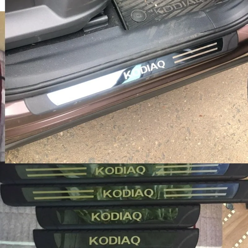 Аксессуары для Skoda Kodiaq Накладка на порог автомобильной двери педаль внешние