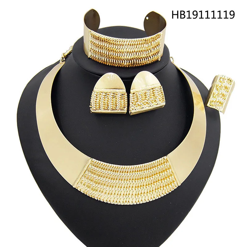 Yulaili пакистанские Искусственные Свадебные Ювелирные наборы простые медные