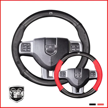

Fashion Carbon Fiber Leather Car Steering Wheel Cover For Dodge Caliber Journey Ram 1500 Challenger Charger Nitro Durango
