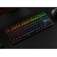 G87 oyun klavyesi RK çift modlu Bluetooth kablosuz/USB kablolu RGB arkadan aydınlatmalı klavye mekanik klavye oyun PC Laptop için