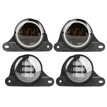 

2 Pcs Modified LED Fog Lights 4-Inch Front Bumper Fog Lights for Jeep Wrangler 10Th Anniversary Edition