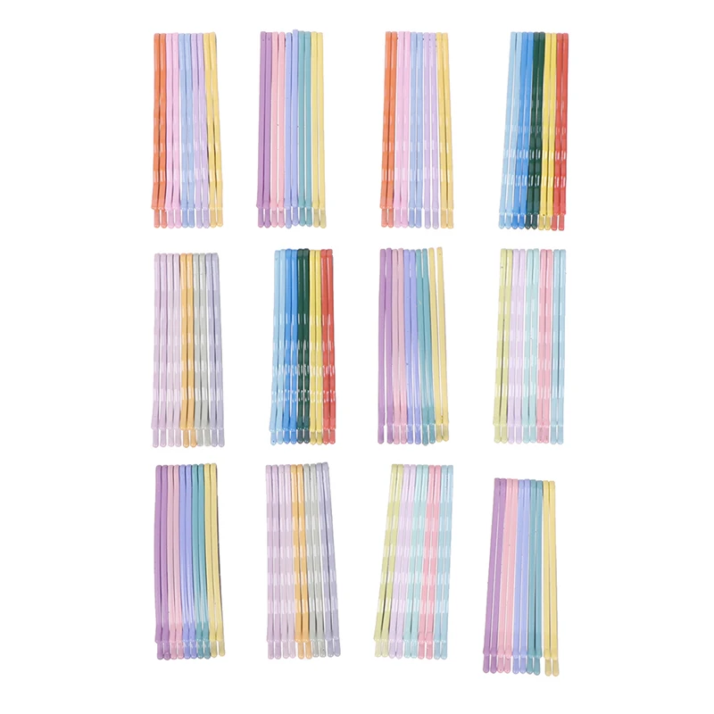 

20pcs/set Sweet Fashion Matte Color Hair Clips Candy Color Wave Flat Curved Hairpins Women Girls Hairgrip Wave Barrettes Gift