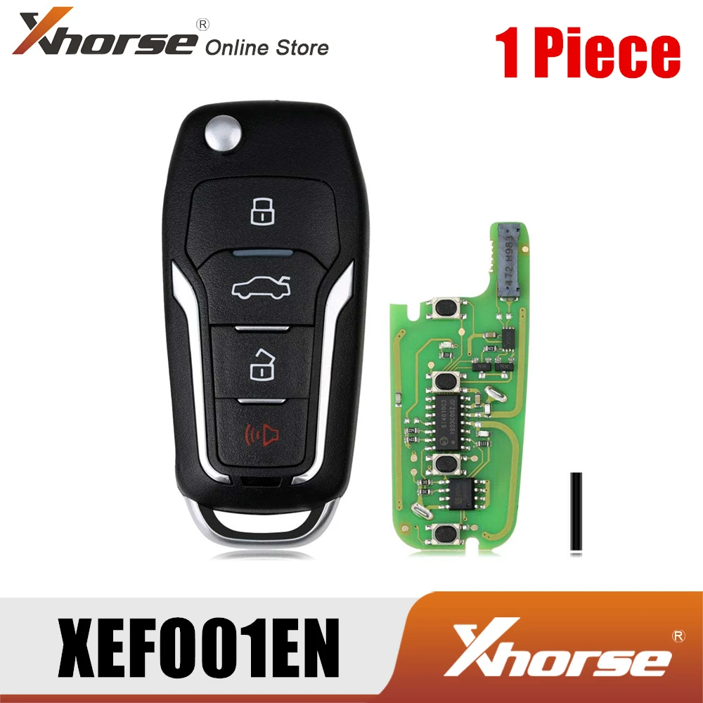 Xhorse XEFO01EN супер дистанционный ключ для Ford Flip 4 кнопки встроенный чип английская версия| |