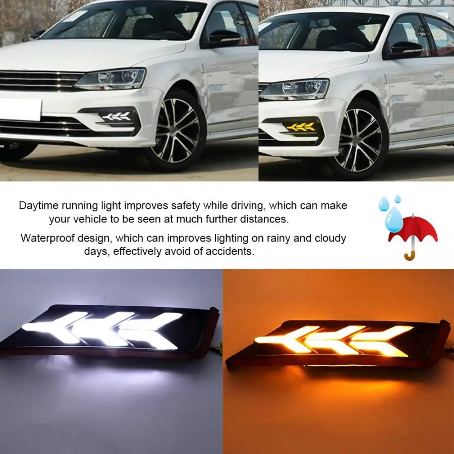 1 пара Автомобильный светодиодный Габаритные огни 3 цвета Водонепроницаемый