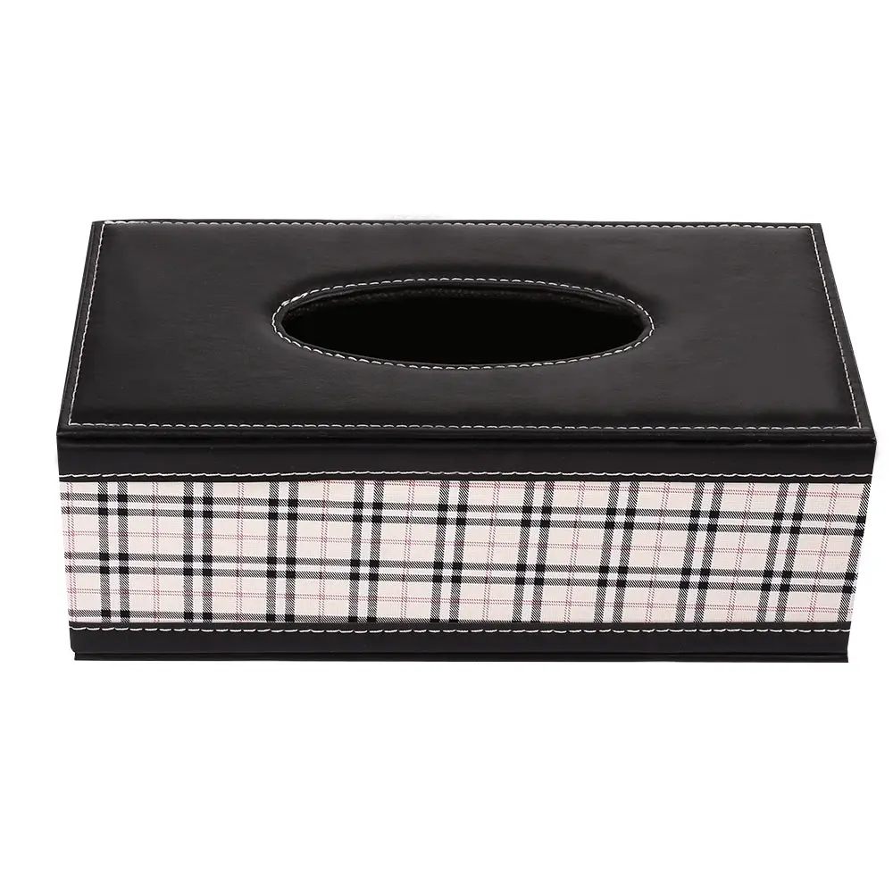 Leather Tissue Box Sundries Storage Household Supplies Large Volume Storage Box Fashionable Table Space Saver Domestic - Цвет: 3
