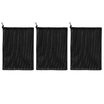 

Pump Barrier Bag,Pond Pump Filter Netting Black Media Bag Large Pump Mesh Bag for Pond Biological Filters 3Pcs