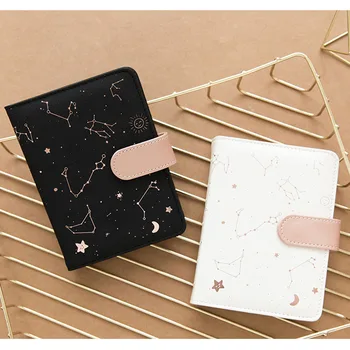 

JIANWU pink PU shell notebook Constellation creativity schedule planner kawaii scrapbook soft cover diary office School supplies