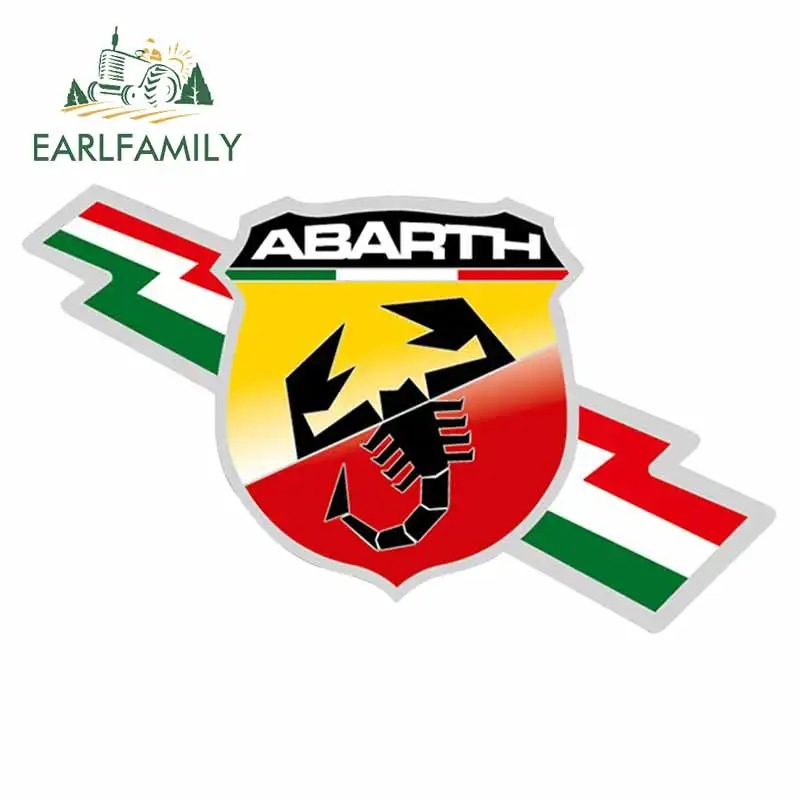 

EARLFAMILY 13cm x 7.8cm for Abarth Car Truck Decal Bumper Window Waterproof Scratch-proof Sticker Bumper Window Decoration DIY