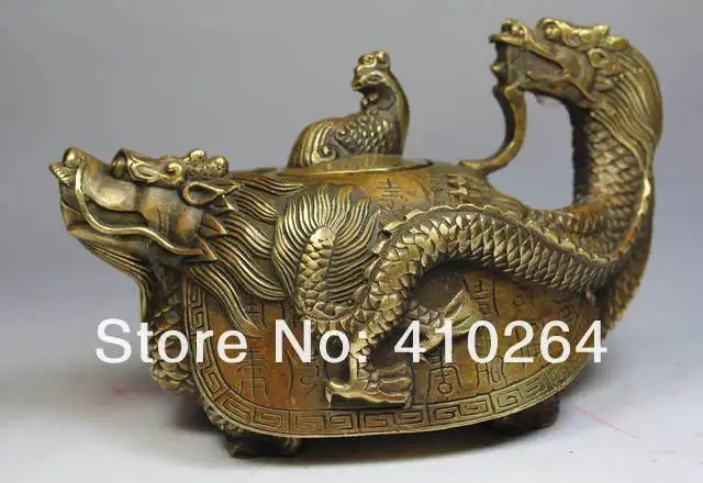 [Nice Discount ] CHINESE OLD COPPER HANDWORK DRAGON TEA POT | Дом и сад