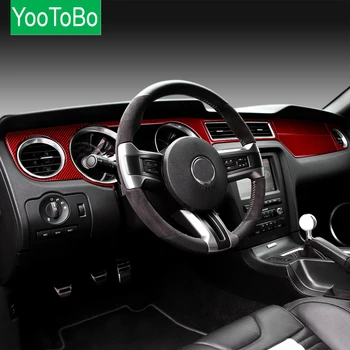 

For Ford Mustang 2009-2013 Carbon Fiber Car Stickers Dashboard Instrument Panel Trim Cover Interior Moulding Decorative Strips