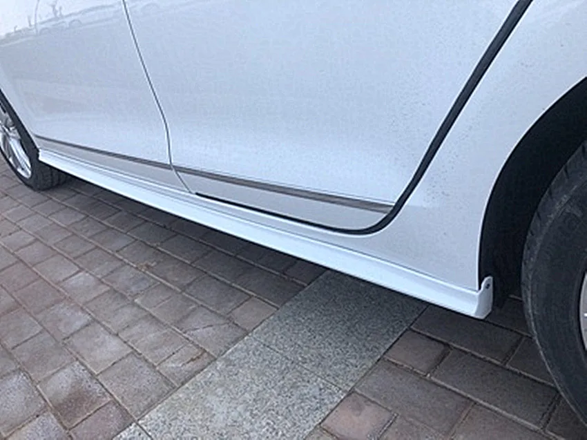 Для JETTA GLI style ABS racing car bodykit боковые юбки для VW R line юбки|Набор складных боковых