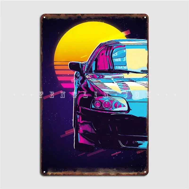

Racing Car Poster Metal Plaque Mural Painting Cave Pub Cinema Living Room Decoration Tin Sign Poster