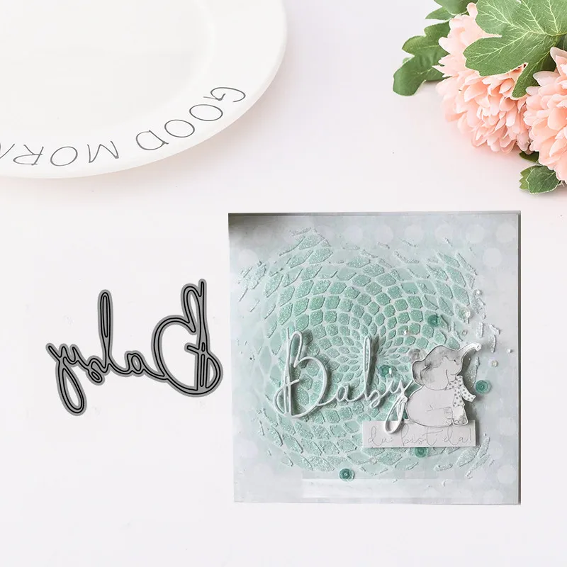 

New Arrival Baby Cutting Dies 2019 Metal Cutting Dies Alphabet Word Dies For Children DIY Scrapbooking Photo Album Decorative