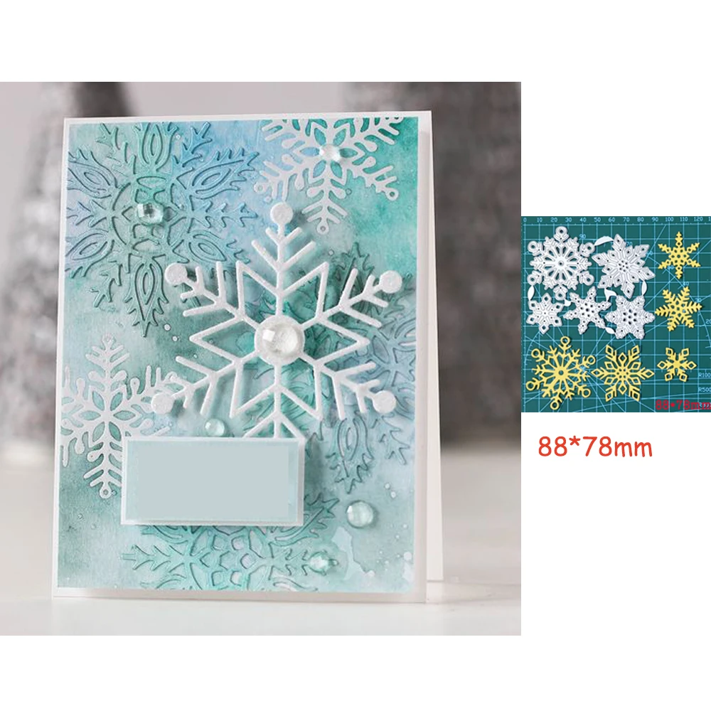 

5 Styles Classic Snowflake Metal Cutting Dies For Stamps Scrapbooking Stencils DIY Paper Album Cards Decor Embossing 2021 New