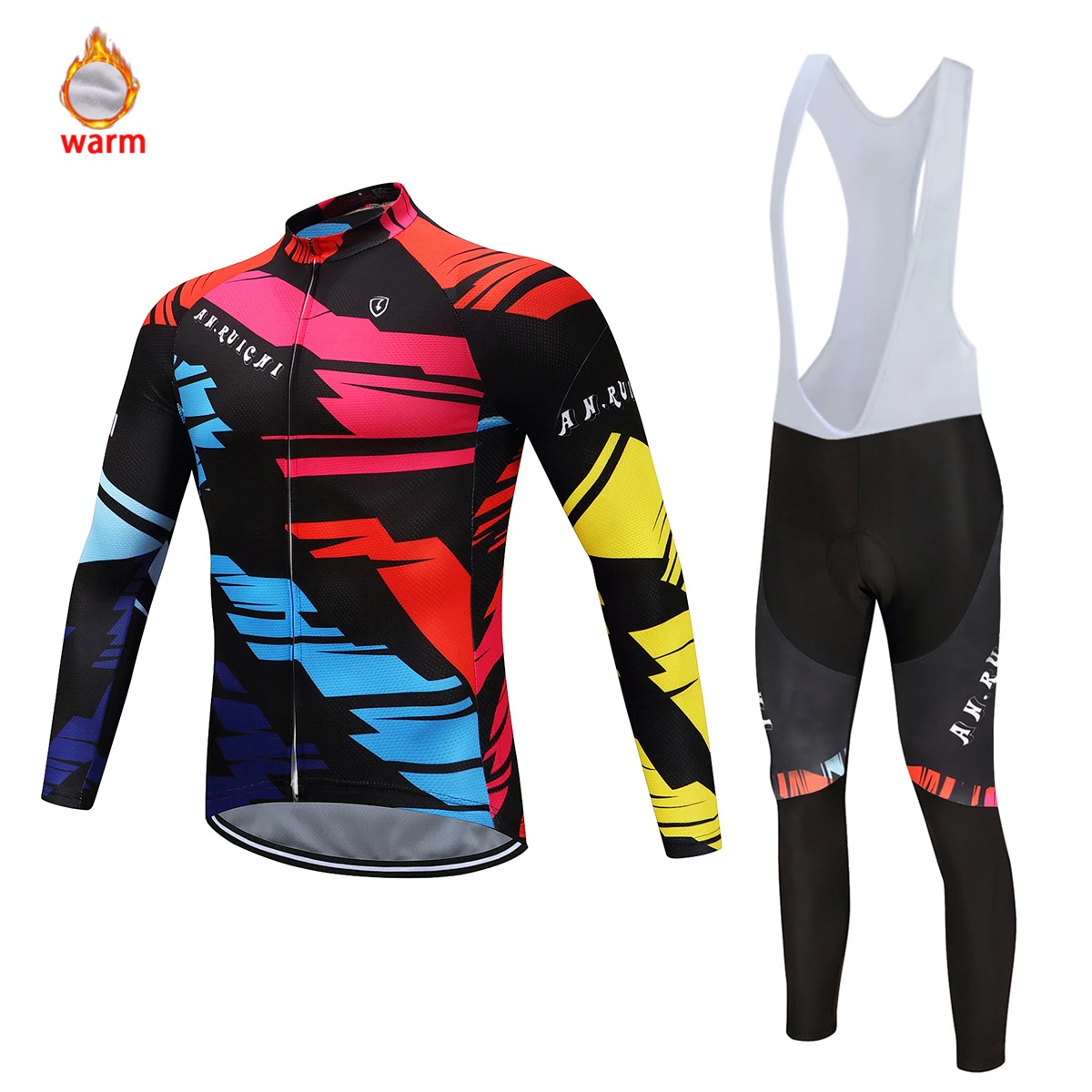 

bike uniform Thermal Fleece Winter Cycling Clothing Mens Long Sleeve Jersey Cycling Set MTB Cycle Wear Keep Warm Pro Team