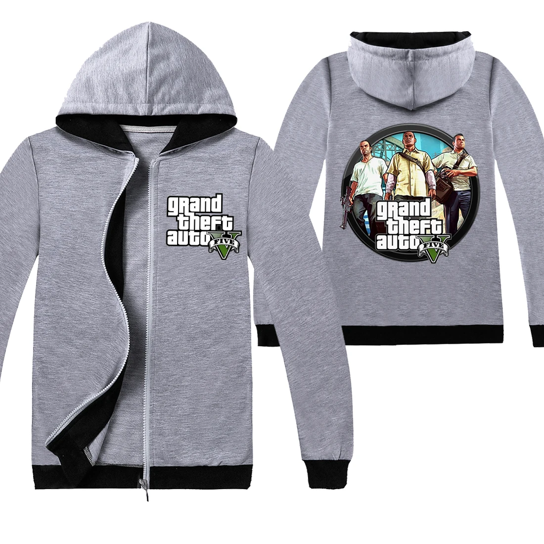 Коллекция года, одежда для девочек Grand Theft Auto V игровое пальто для больших детей, Gta 5, толстовки Рождественская одежда топы с длинными рукавами для мальчиков, черные рубашки